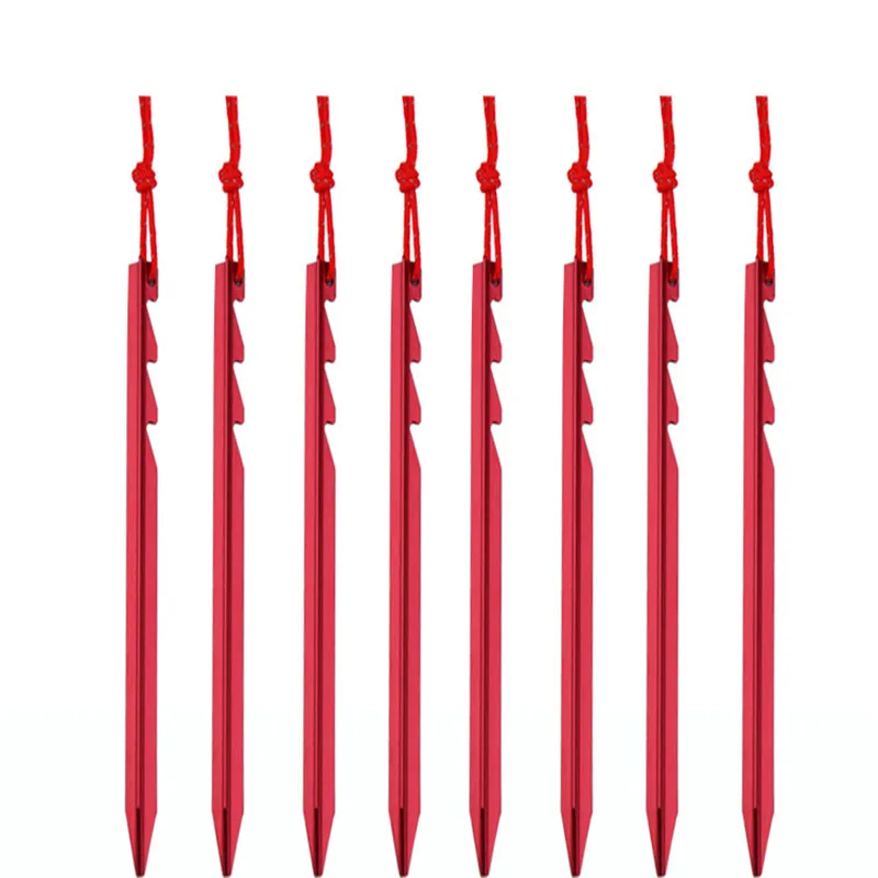 5pcs Tent Pegs Nail Aluminium Alloy Stake 18cm Outdoor Camping Accessories Hiking Traveling Fishing Equipment Sun Shelter Pegs (14)