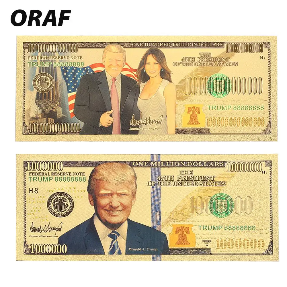 Памятные заметки 10 миллиардов Трампа антикварные покрытые банкноты коллекция