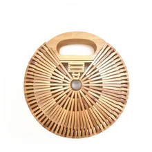 Бамбуковые круглые сумки для женщин летние пляжные сумки ручной работы женские роскошные дизайнерские сумки-тоут