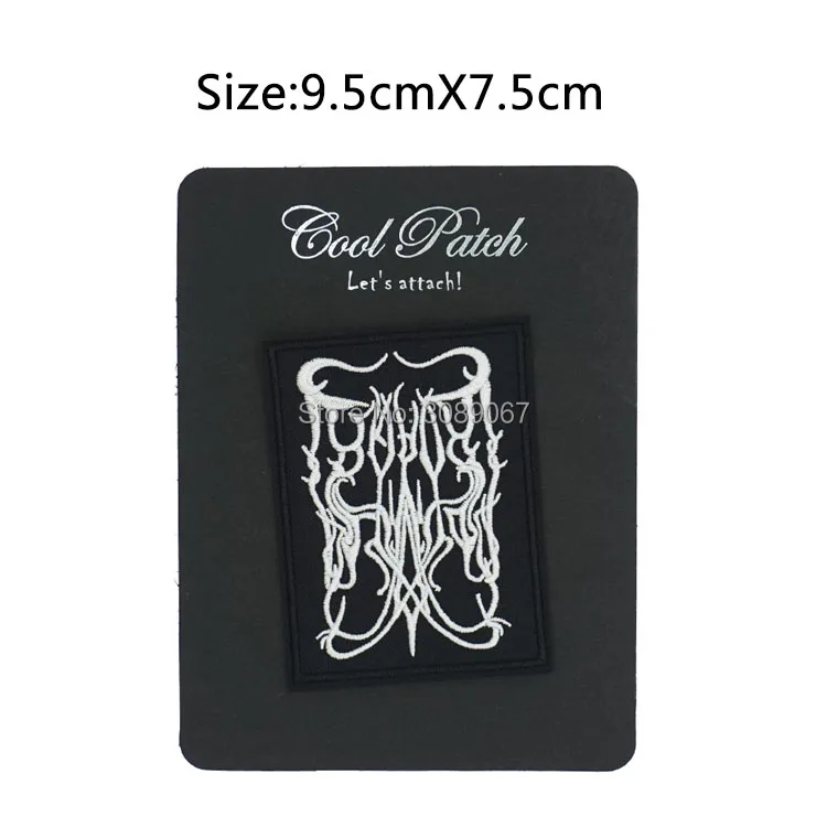 

3.6" DIMMU BORGIR EMBROIDERED PATCH BLACK CRADLE OF FILTH EXTREME WATAIN Music Band IRON On APPLIQUE Rock Punk Badge