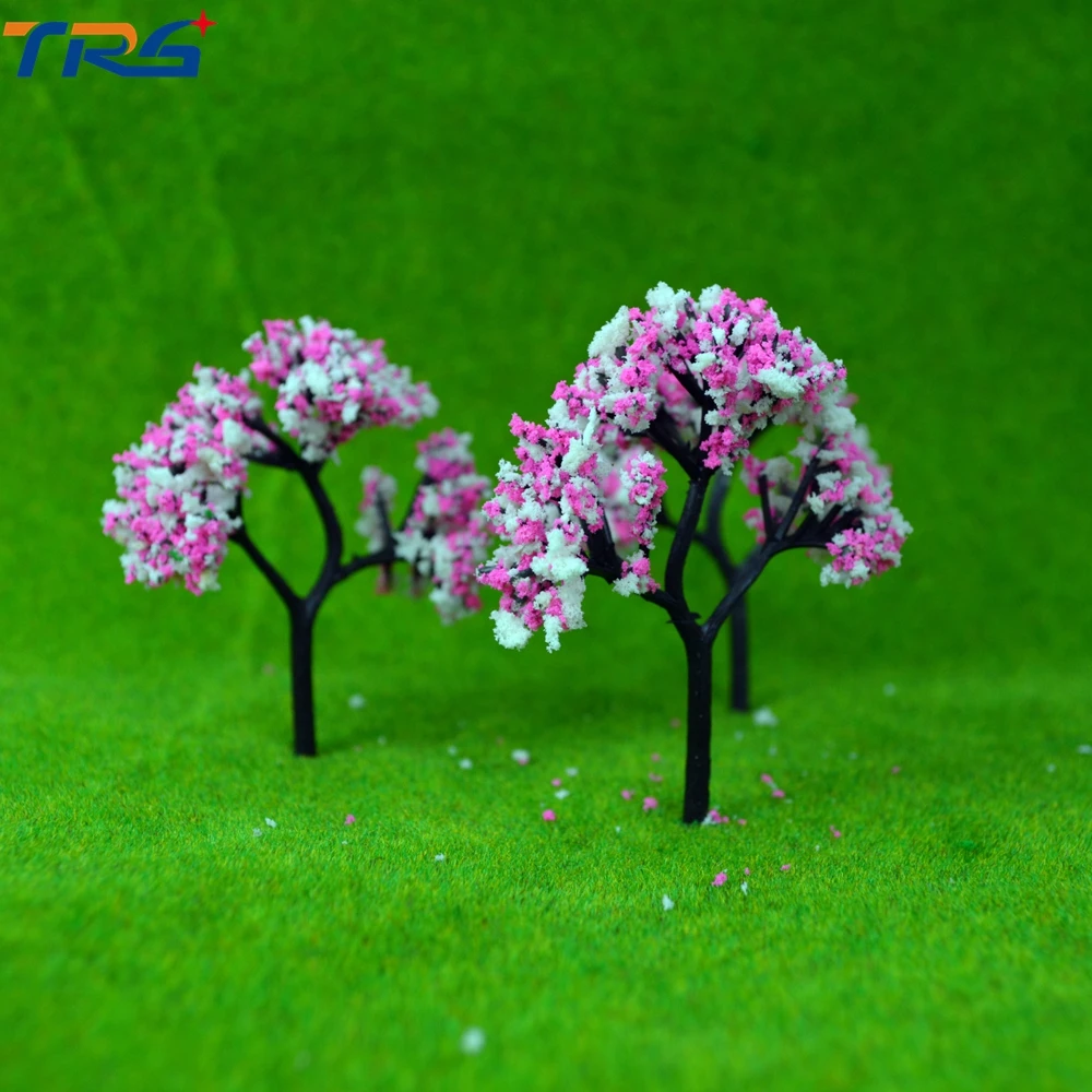 8cm Scale model flower tree for model train railroad scenery accessory trees model