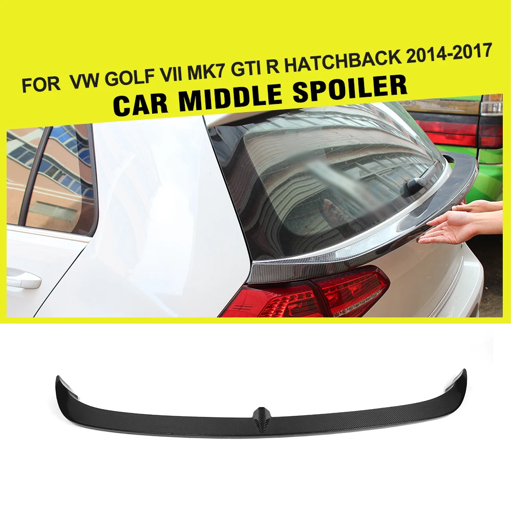 Carbon Fiber / FRP Car Rear Trunk Middle Lip Spoiler Wing for VW Golf 7 VII MK7 Standard GTI R Hatchback 2014 - 2017 Carbon Fiber / FRP Car Rear Trunk Middle Lip Spoiler Wing for VW Golf 7 VII MK7 Standard GTI R Hatchback 2014 - 2017