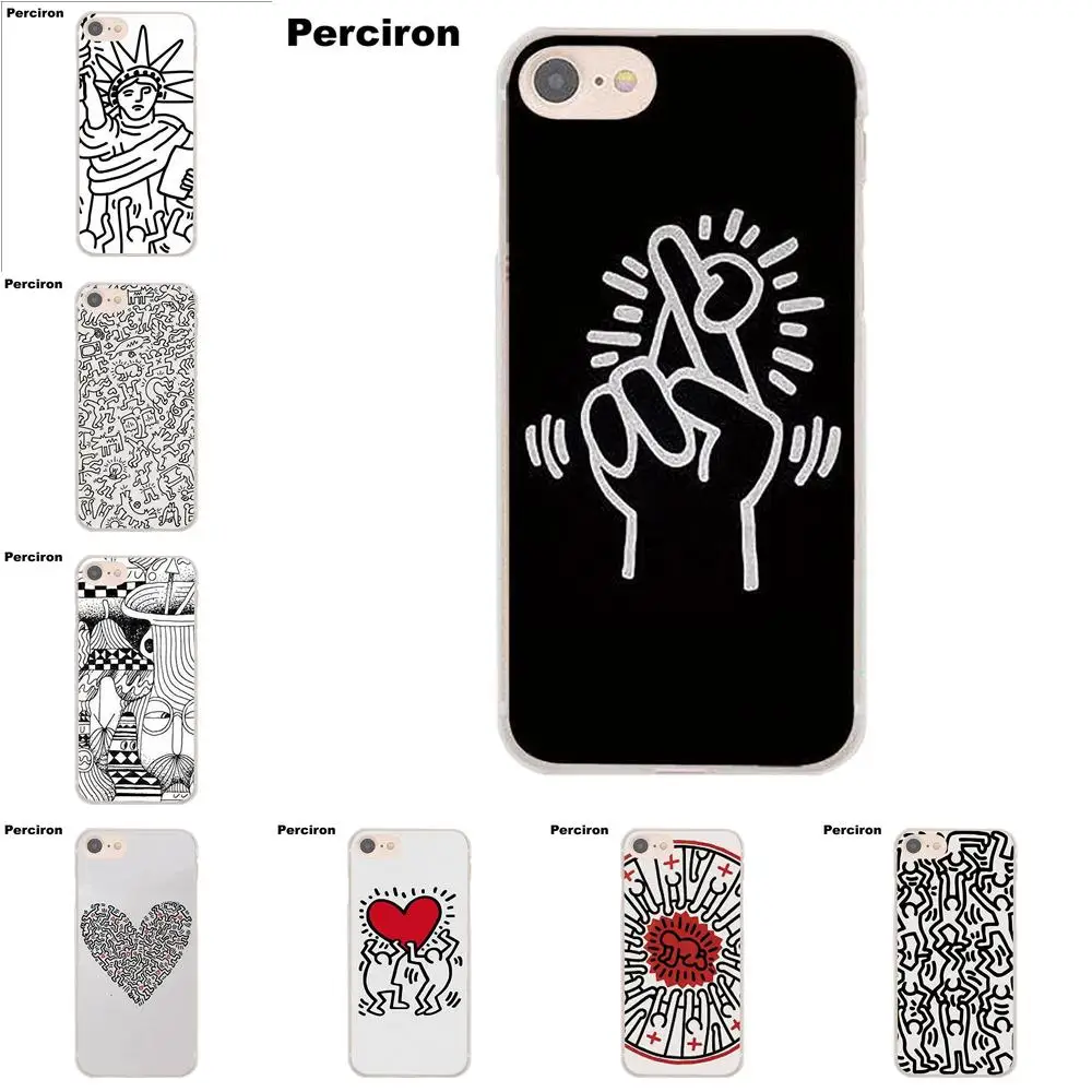 Чехол для телефона Keith Haring Icons Of The Human Apple iPhone 4 4S 5 5C SE 6 6S 7 8 Plus X LG G3 G4 G5 G6 K4 K7 K8 K10 V10