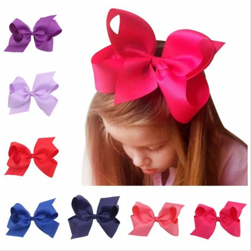 

6.5 inch Ribbon Hair Bows Hair Clips Boutique Hairclips china compound bow ribbon bow headband Girls'Hair Accessories