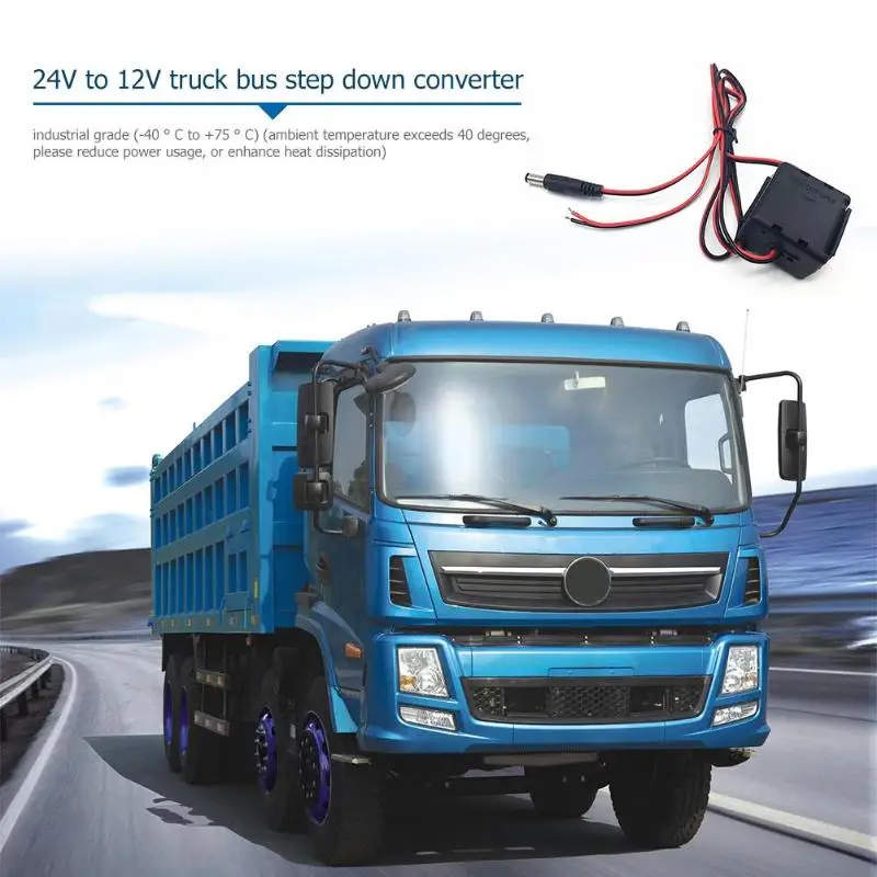 

24V to 12V Car Power Supply Step Down Inverter DC Voltage Converter For Truck Caravan Reverse Camera Car High To Low Inverters