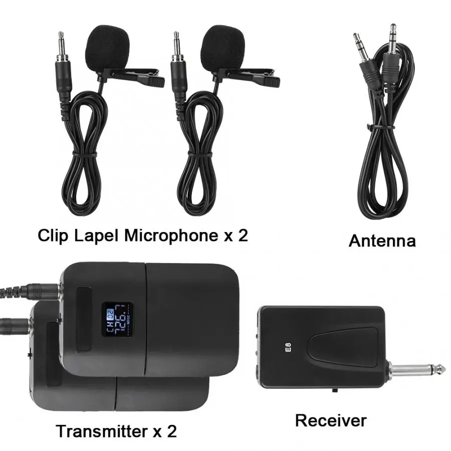 Портативный беспроводной микрофон VHF нагрудный микрофон с приёмником передатчик Студийный микрофон микрофонный для аудио усилитель мобильный
