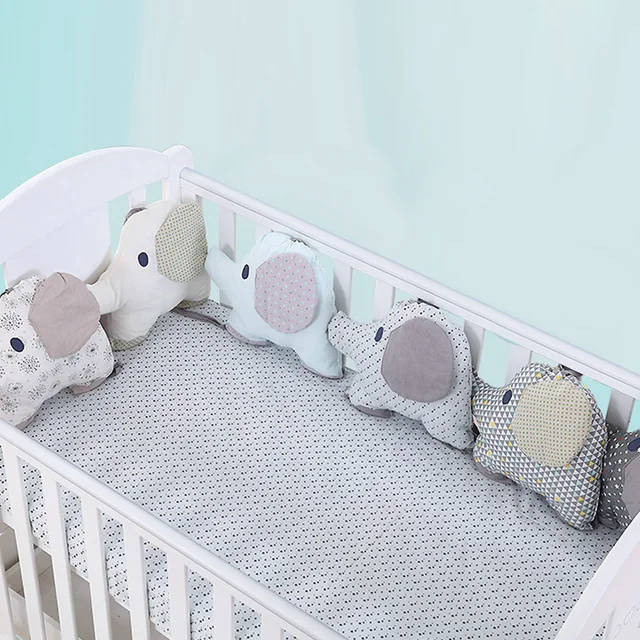 Baby Bed Bumper Newborn Flexible Combiner Backrest Animal Elephant