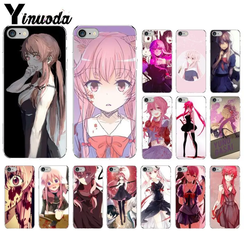 Yinuoda аниме Mirai Nikki Future Diary Pattern TPU мягкий чехол для мобильного телефона Apple iPhone 8 7 6 6S