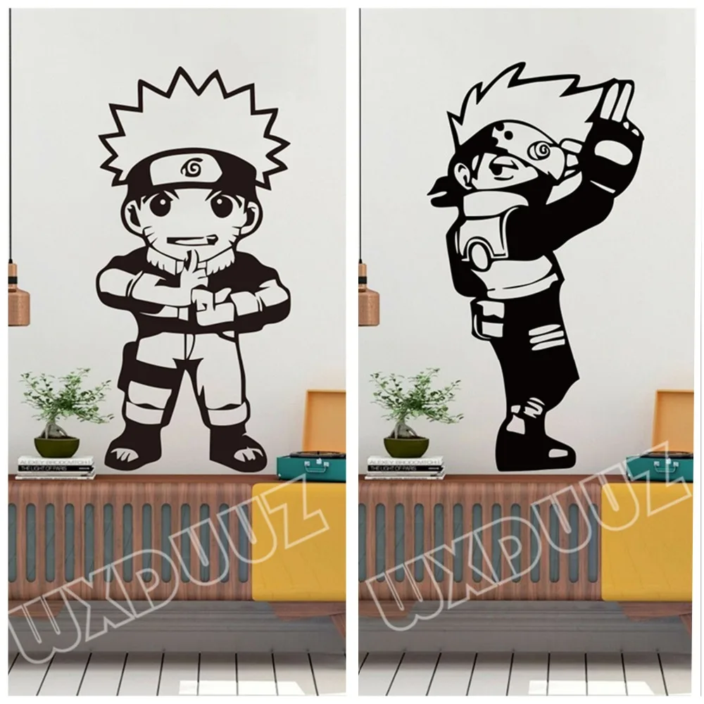 Настенная Наклейка Hatake Kakashi Swirl Naruto виниловая Аниме Манга Искусство Декор Съемная