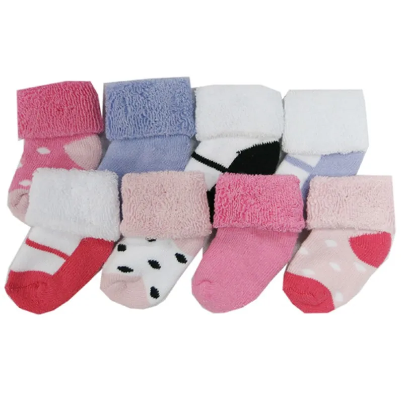 

8pair/lot USE Luvable Friends Super Soft Cotton Baby Socks Baby Girl and Boy Socks Anti Slip Newborn Socks for 0-3 M