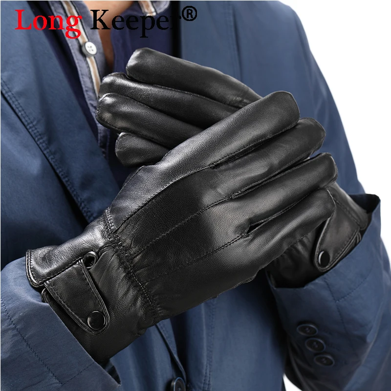 Длинный Хранитель Mr Right перчатки из натуральной кожи высокого качества мужские зимние ветрозащитные перчатки luva сохраняющие тепло guantes