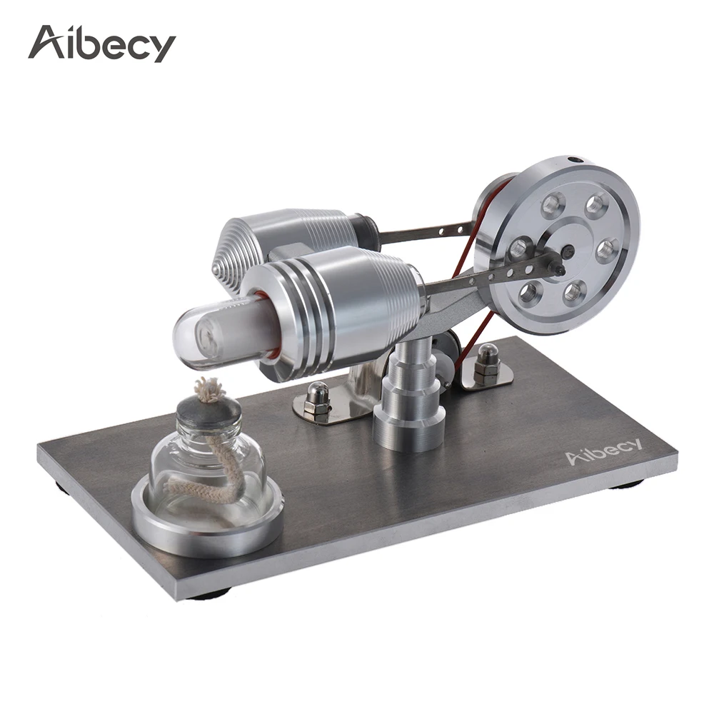 

DIY Air Stirling Engine Motor Model Steam Power Electric Generator Machine with LED Light Science Educational Toys for Children
