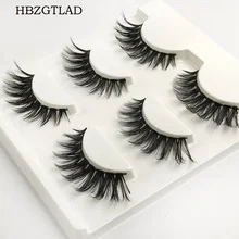 Hbzgtlad ручной работы из хлопка Нитки накладные 3D ресницы Крылатый ресницы