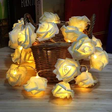 10/20LED Rose Flower Battery Powered Led String Lights Wedding Party Valentie's Day Holiday Lights Room Decor for Dating HG-13 10/20LED Rose Flower Battery Powered Led String Lights Wedding Party Valentie's Day Holiday Lights Room Decor for Dating HG-13