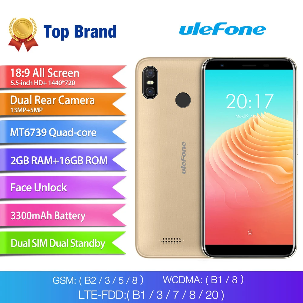 Чехол накладка Ulefone S9 Pro 2 Гб оперативной памяти 16 встроенной VOLTE 4G Android 8 1 MTK6739 5 &quot
