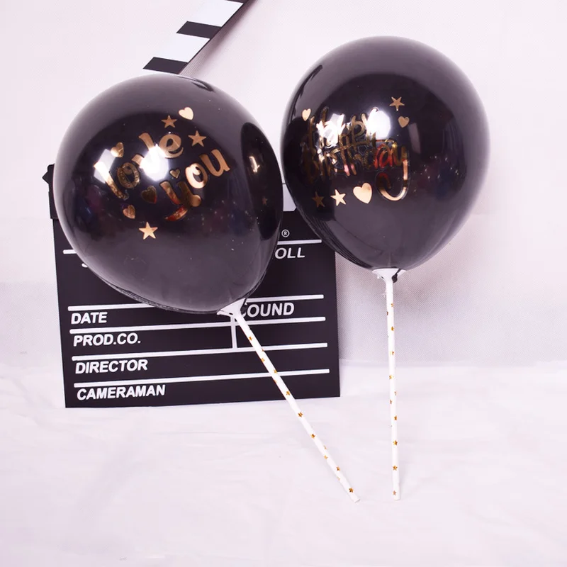 

DIY Gold Letter I Love You Happy Birthday Latex Balloon Black Inflatable Air Balloon 12 inch Birthday Wedding Party Decoration
