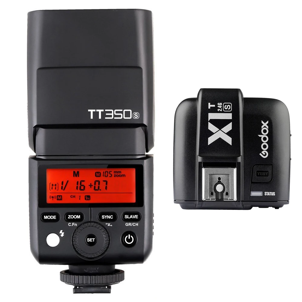

Godox TT350S Speedlite 2.4G HSS TTL GN36 Camera Flash Light+X1T-S Trigger for Sony A77II A7RII A7R A58 A99 RX10 A6000 A6500 DSLR
