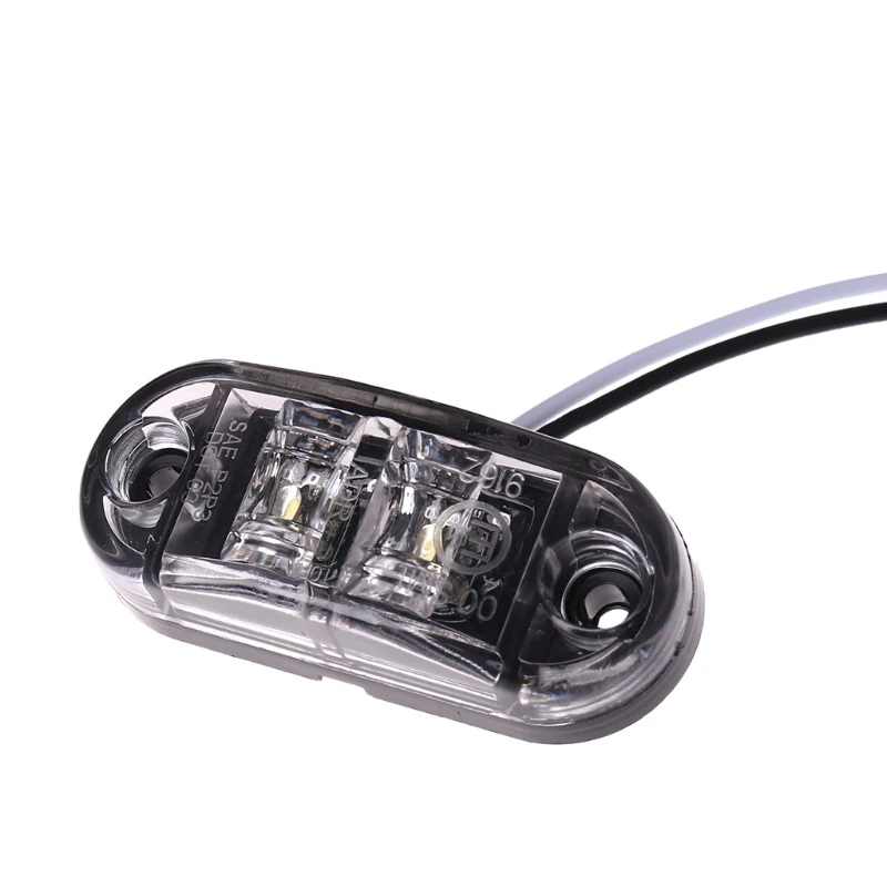 Новый 1 шт. белый 2LED боковой габаритный светильник лампа для автомобиля грузовика