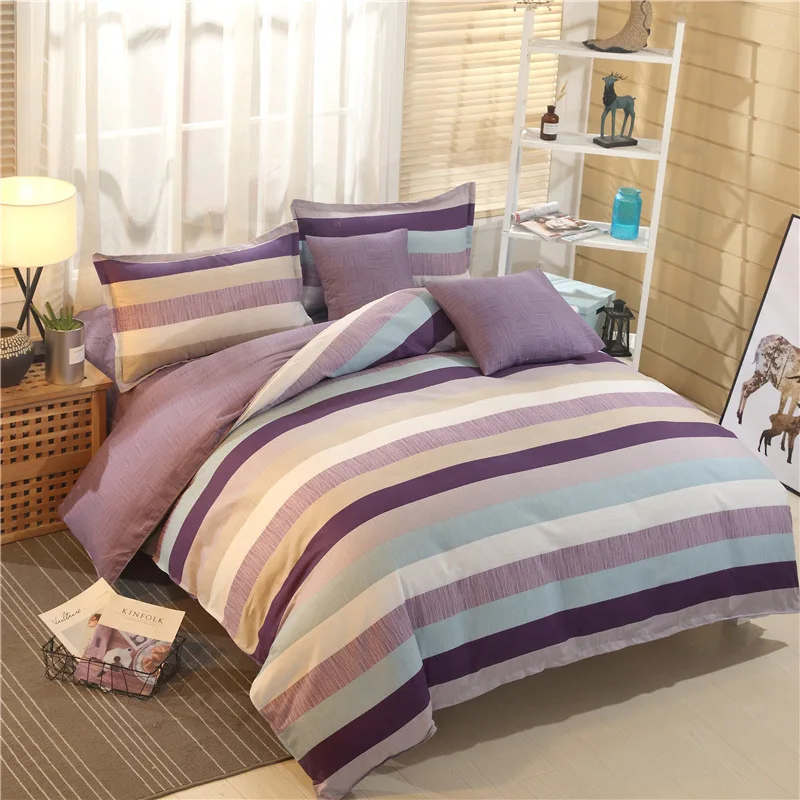 

Bedding Set Fashion Simple Plant Cashmere Cotton Sanding 4 Piece Dormitory 3 Piece Quilt Cover Sheets