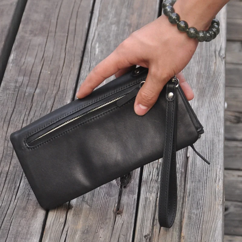 

Man Woman Wallet Genuine Leather Photo Card Holder Cash Coin Pocket Money Fashion Long Purse Male Note Compartment Business Gift