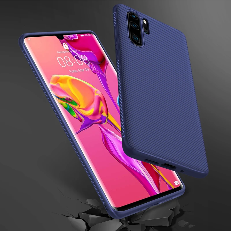 

For Huawei P30 Pro Case Silicone Carbon Fiber Texture Soft TPU Cover Coque For Huawei P30 Pro Lite Phone Cases Funda