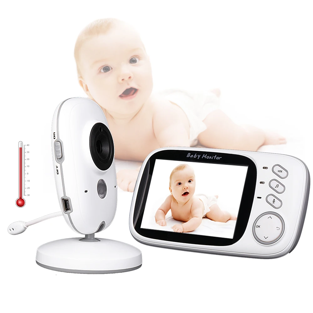Video Baby Monitor VB603 2.4G Wireless 3.2 Inches LCD 2 Way Audio Talk Night Vision Video Nanny Babysitter Baby Sleep monitor