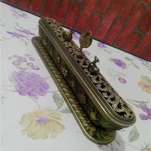 Горелка для тибетских благовоний античный металл курильница Имитация Красный медный ладан