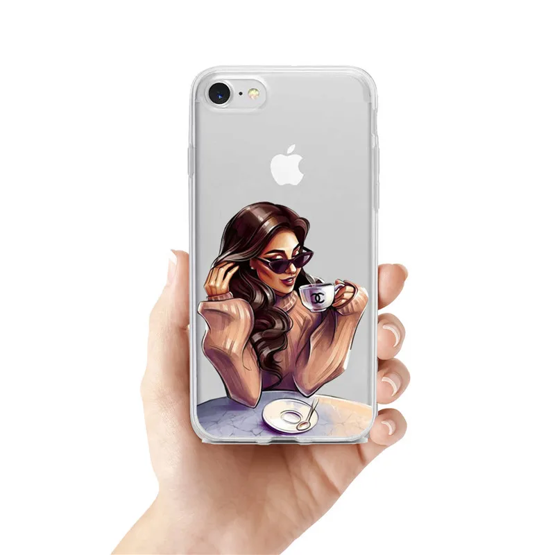 VOGUE lady viagem Casos de Telefone para o iphone11 11PRO 11PROMAX X XR XMax 5 6 7 8 8Plus чехол для корпуса - Цвет: TPU