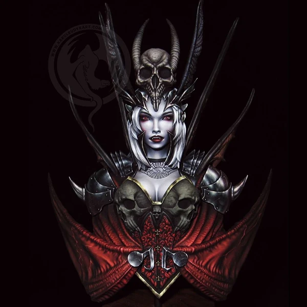 

DIY 1/10 Science Fiction Vampire Princess BUST Resin Figure Model Kit Character Model X117