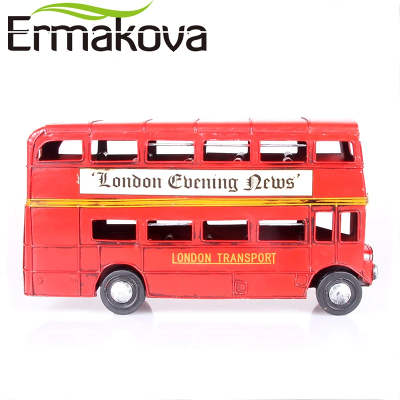 ERMAKOVA 31 см (12 2 &quot) винтажная двухэтажная Ретро английская Статуэтка автобуса