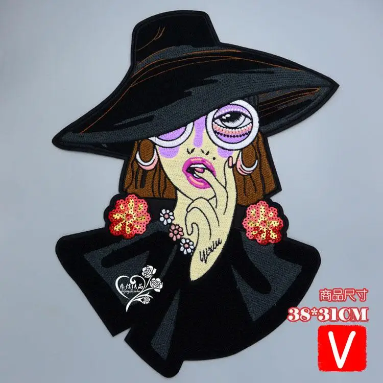 

VIPOINT embroidery big girl patches woman patches badges applique patches for clothing DX-11