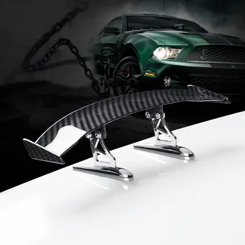 

Car Styling Spoiler Universal Car Tail Rear Wing Carbon Fiber Styling Decoration Cheap Spoiler Mini Small Model Auto Stickers
