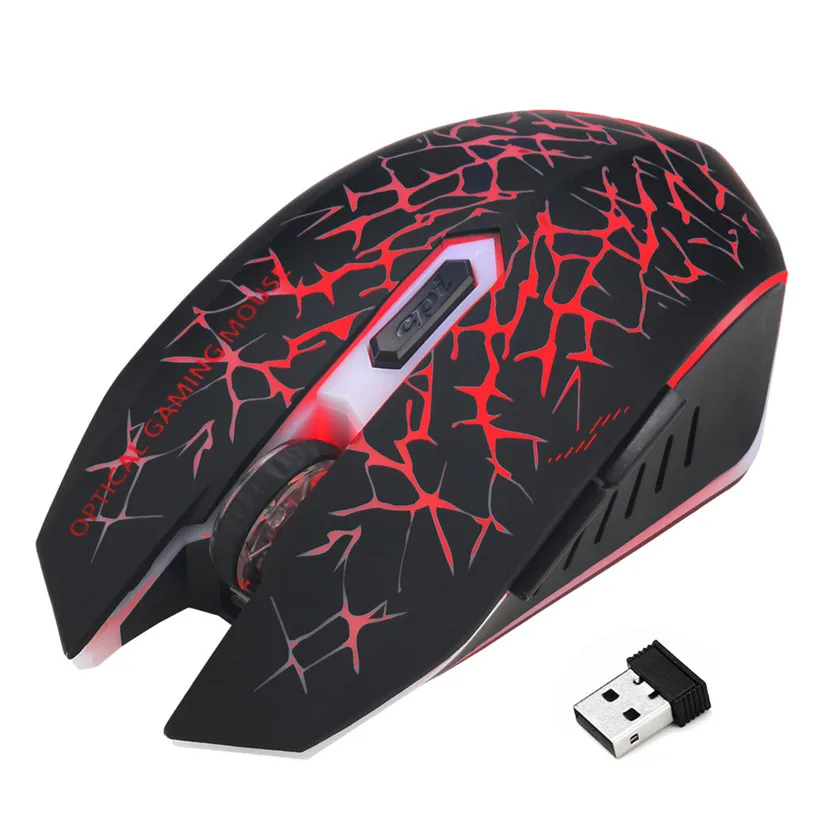 

Free Shipping Rechargeable LED Backlit USB Optical Wireless Gaming Mouse Silent Ergonomic Mice For PC Laptop 80601 Drop Shipping