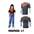 <+> Фитнес одежда весна футболка мужская Dragon Ball Android 17 3D печать спортивные колготки костюм ани ★