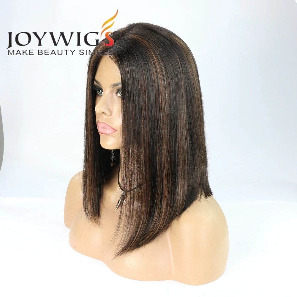 Joywigs Grade7A Small Cap Full Lace Wig Straight Hair Bleach Knots Lace