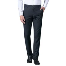 TFETTERS 2019 Men's Summer Fashion Business Casual Long Pants Suit Pants Male Elastic Straight Formal Trousers Plus Size 28-38 TFETTERS 2019 Men's Summer Fashion Business Casual Long Pants Suit Pants Male Elastic Straight Formal Trousers Plus Size 28-38