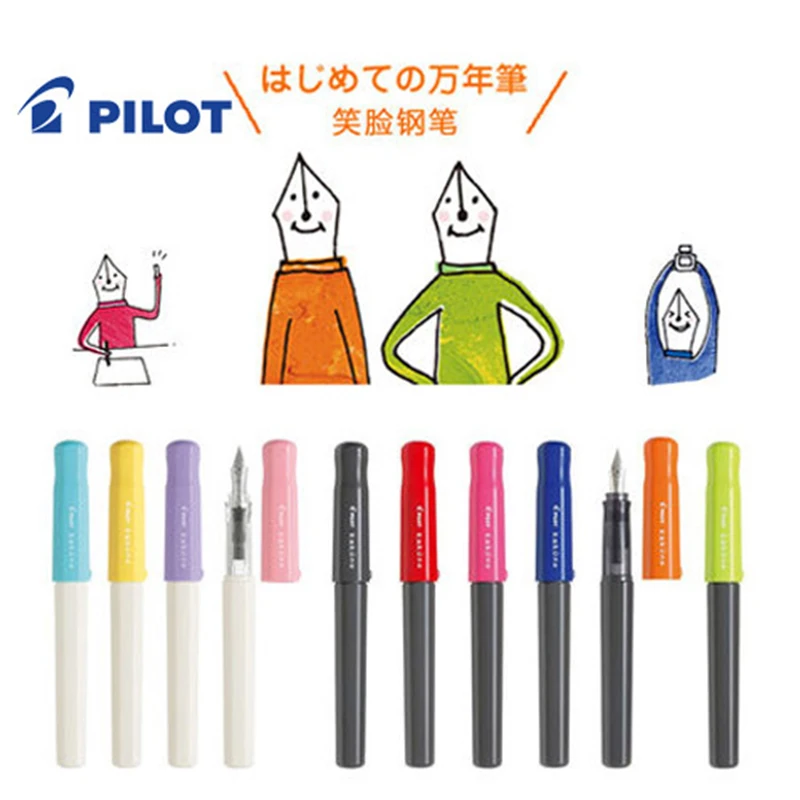 Japan Pilot Kakuno Fountain Pen Fine Nib(0.3 0.4 mm)/Medium Nib(0.5 0.6 mm) With 1 Ink Cartridge For Student|fine nib|fountain penpilot kakuno |