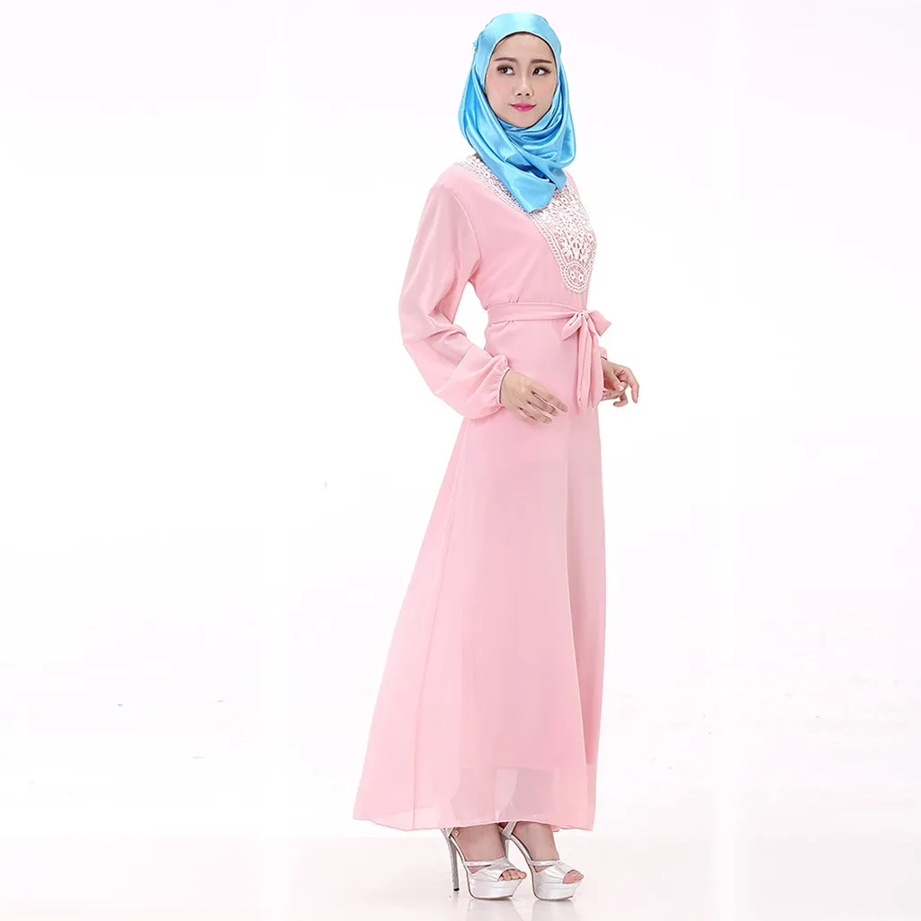 Новые женские мусульманские платья 2019 мода мусульманский Для женщин вечерние длинные платья макси абайя, кафтан джилбаба Исламская