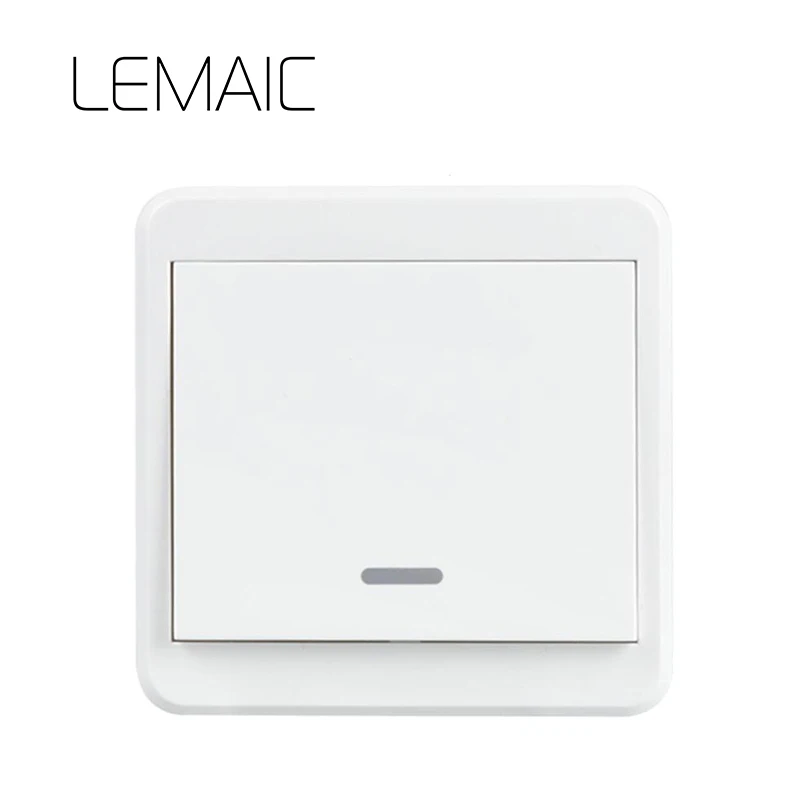 

LEMAIC Wall Panel Remote Transmitter 1 Button Sticky U-Home Room Hall Living Room Bedroom Wireless Switch APP Control