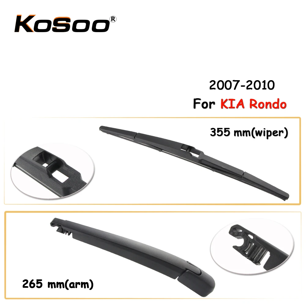 KOSOO Auto Styling Rear Car Wiper Blade For KIA Rondo,355 mm 2007 2010