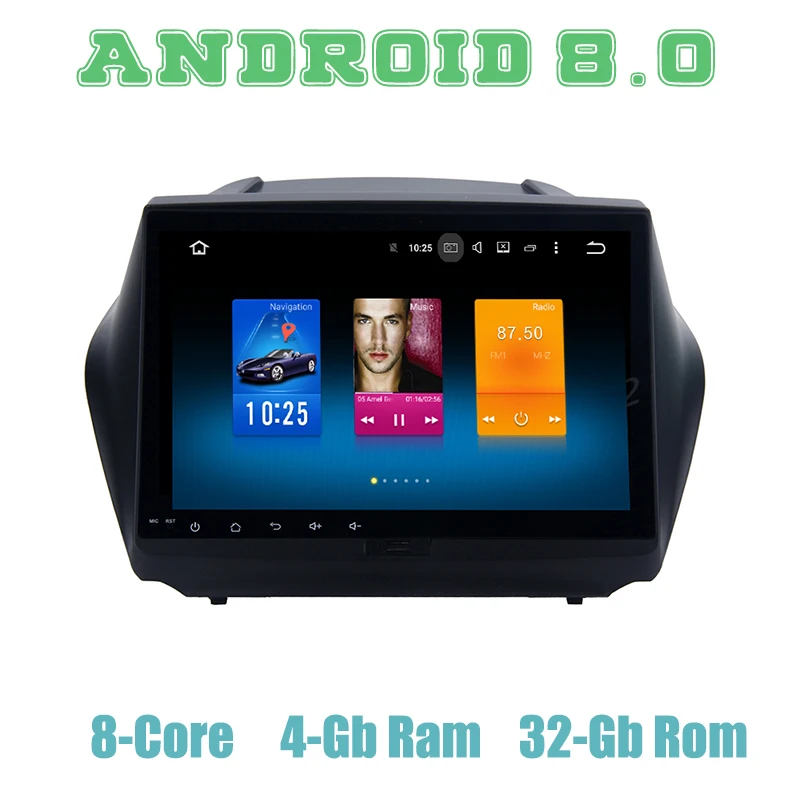 

10.2" Android 8.0 car GPS radio player for Hyundai IX35 Tuscon 2009-2014 with Octa core px5 4G RAM wifi 4g usb auto Multimedia