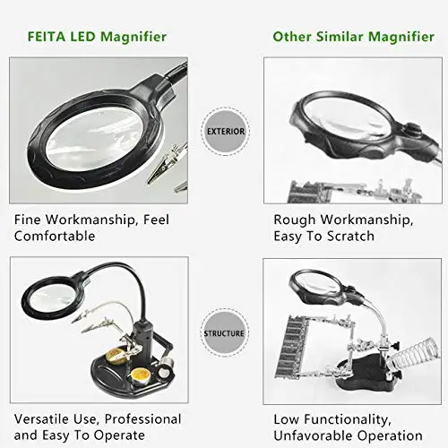 Ручной паяльник подставка станция держателя настольное увеличительное стекло зажим светодиодный зажим Лупа сварочные инструменты для ремонта