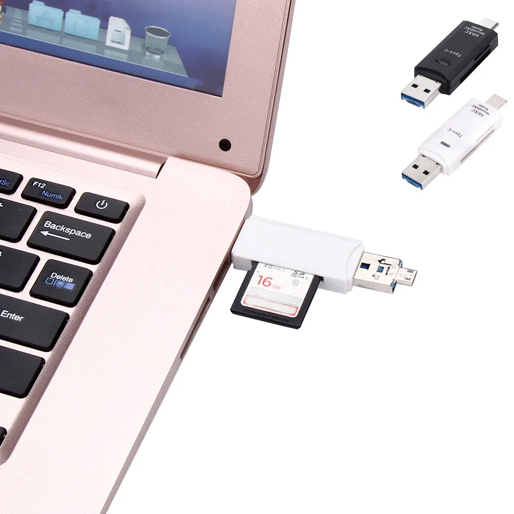 Ouhaobin 3 в одном type C Usb C к Sd кардридер адаптер SD/микро кардридер для смартфонов/ПК