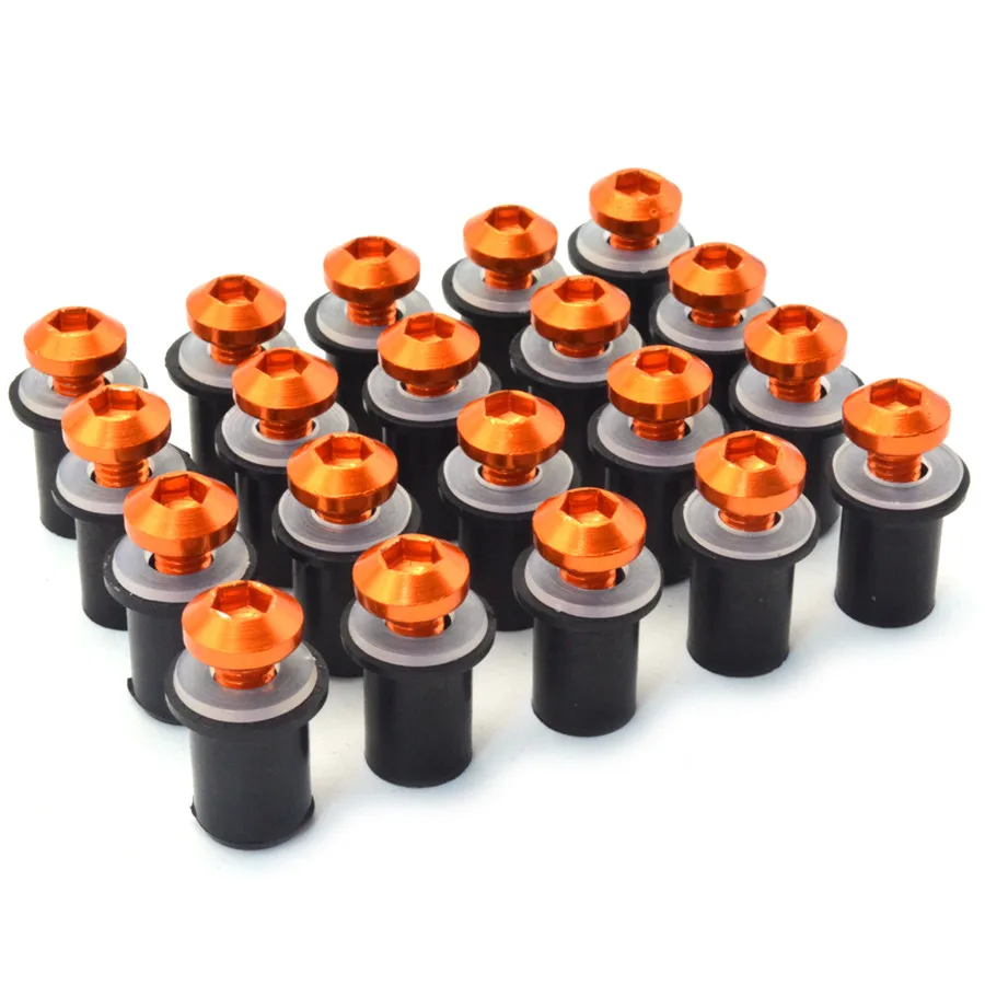 20pcs 5mm Motorcycle Windscreen Windshield Screw Kit Nuts Bolt for Bmw S1000RR S1200R S1000R R1200R R1200GS K1200RS R1150GS