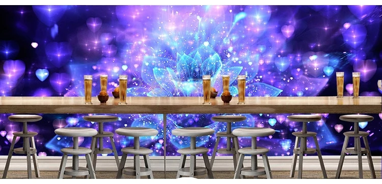 Красочные цветочные Бар Принадлежности ktv обои Гостиная ТВ диван фон Европейский водонепроницаемый настенный Декор 3D Fresco