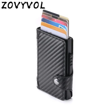 

ZOVYVOL PU Leather Package RFID Blocking Pocket Purse Durable Card Case Business Simple Organizer Wallet Bank Credit Holder Men