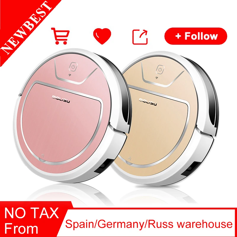 

ROBOT VACUUM CLEANER Dry and wet 2000 Pa suction Intelligent navigation APP control 350 ML Electronic water tank Suction sweep