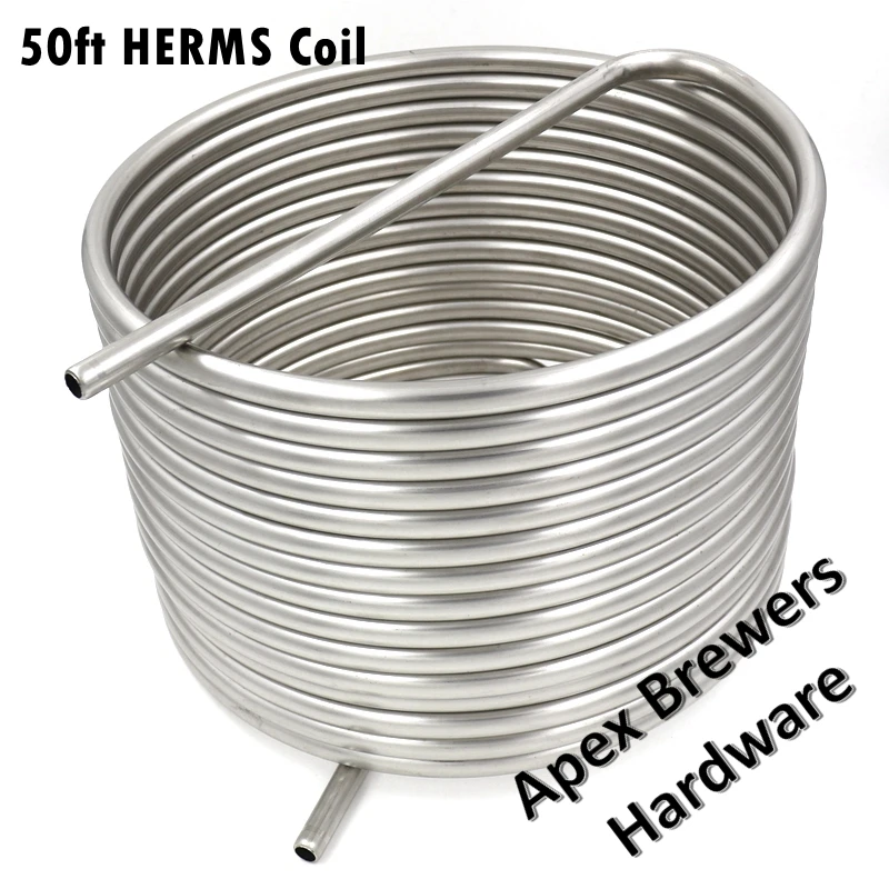 

50' x 1/2" HERMS Coil 12" diameter, Hot Liquor Tank Wort Chiller, Food Grade Stainless Steel 304,