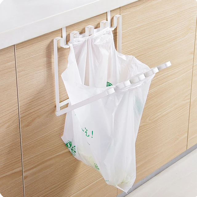 Best Price Hanging Garbage Bags Rack Foldable Storage Holders Door Kitchen Cupboard  Cabinet Tailgate Trash Stand D5