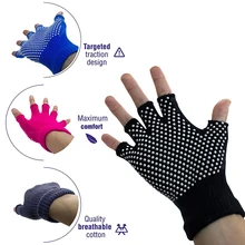 Тренировочные фитнес перчатки для спортзала, спортивные перчатки для тяжелой атлетики, нескользящие перчатки для женщин, хлопковые перчатки для йоги